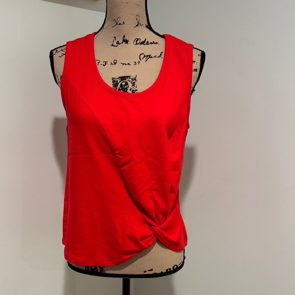 Cabi size small Sleeveless Twist-Front Tank Top - Red